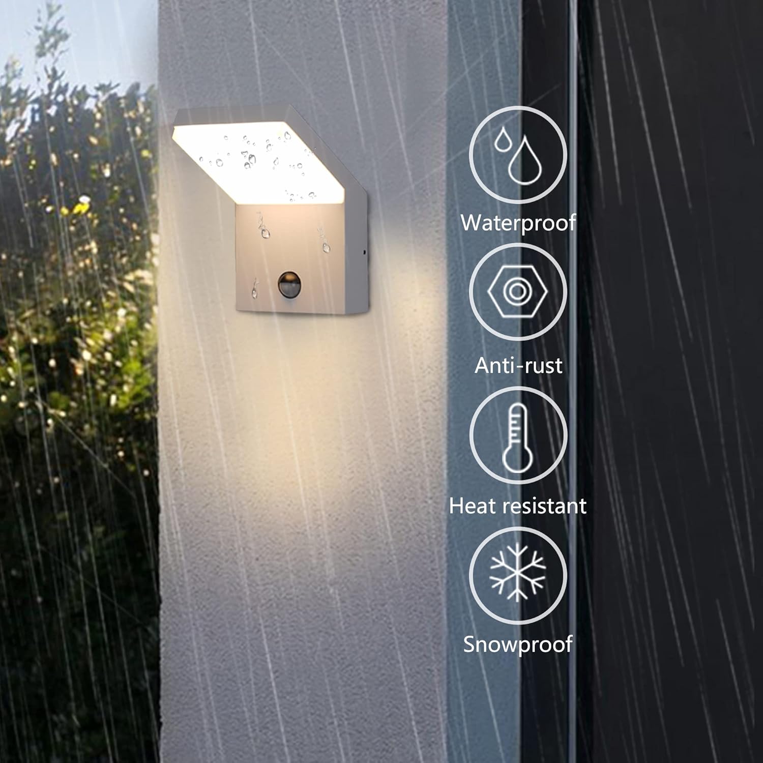 Lustrlach Motion Sensor Outdoor Light Fixtures Wall Mount,Exterior Wall Sconce, Porch Light, Garage Lights, Waterproof Motion Lights for Outside,Garden, Front Door