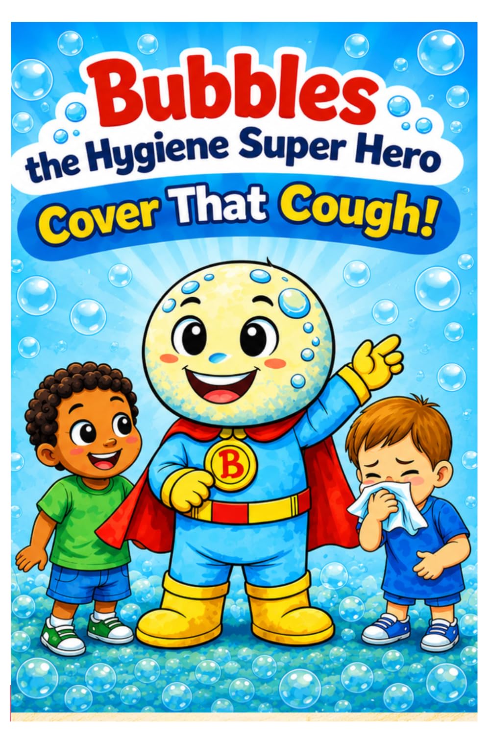 Bubbles the Hygiene Super Hero: Cover That Cough! (Bubbles The Hygiene Super Hero Health Habits A-Z : Clean Habits everyday Keeps the Germs Away)