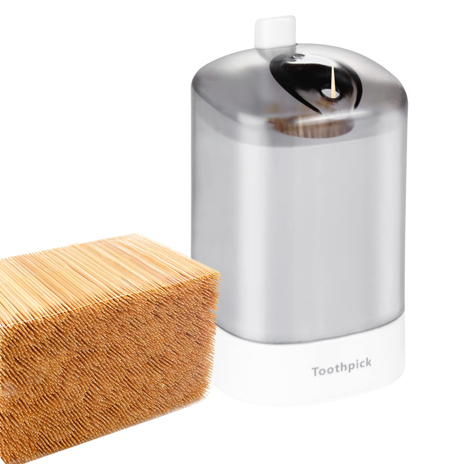 TRTRin Toothpick DispenserWith Bamboo Toothpicks [2000 Count], PopUp