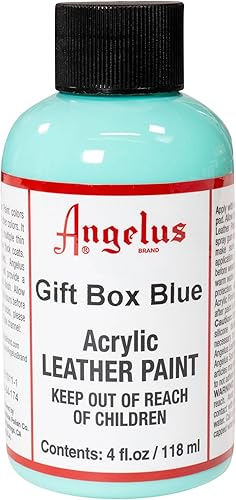 Angelus - Pintura acrílica para cuero, 4 onzas, color caja de regalo azul