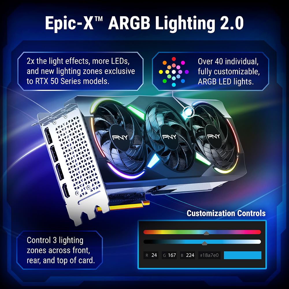 Amazon.com: PNY GeForce RTX 5070 Ti Epic-X ARGB OC Triple Fan