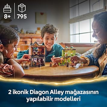 LEGO Harry Potter Quality Quidditch Supplies and Ice Cream Parlor Creative Toy Making Set Including Diagon Alley Shops for Kids Ages 76452-8 and Over, Birthday Gift (795 Pieces)