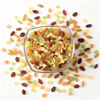 Fresh Snack Mixed Dried Fruit Pack - A snack pack containing two types of dried grapes, dried kiwi, dried mango, and dried apricots - Healthy snacks for adults and children