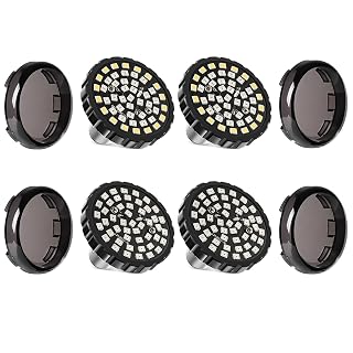 Benlari 2'' Front Rear LED Turn Signals 4Pcs,48LEDs Turn Signals Light with 4 Smoke Lens Cover Fit for Harley Davidson Dyna Softail Sportster Iron 883 Touring Street Glide Road Glide 1986-2024 - Amazon product rated Grade B