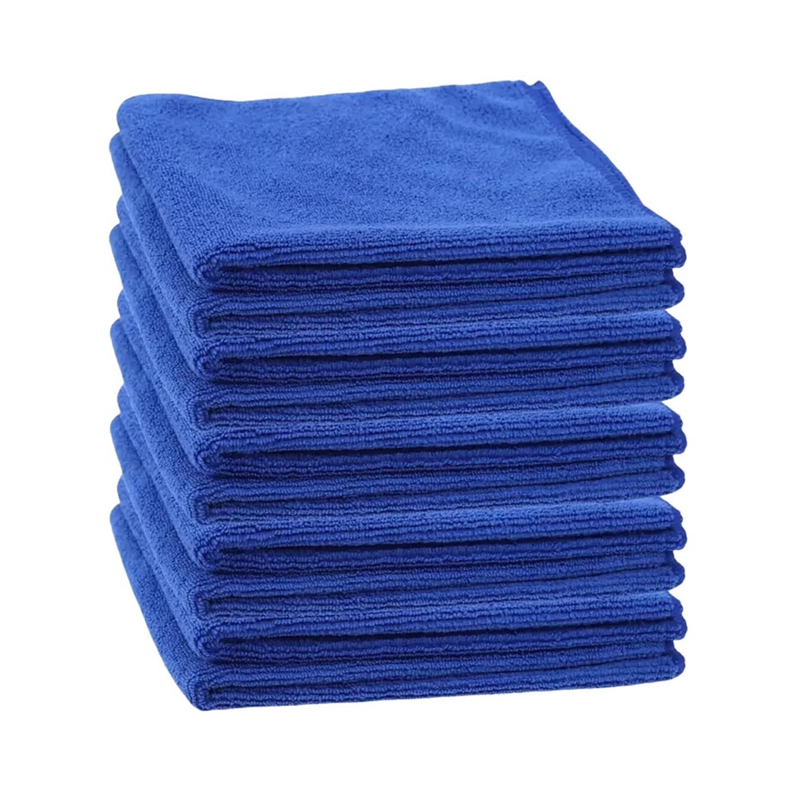 Super Absorbent Microfiber Cleaning Cloths - Lint Free Reusable Towels for Car Windows and Home Use Blue 100pcs — view 7