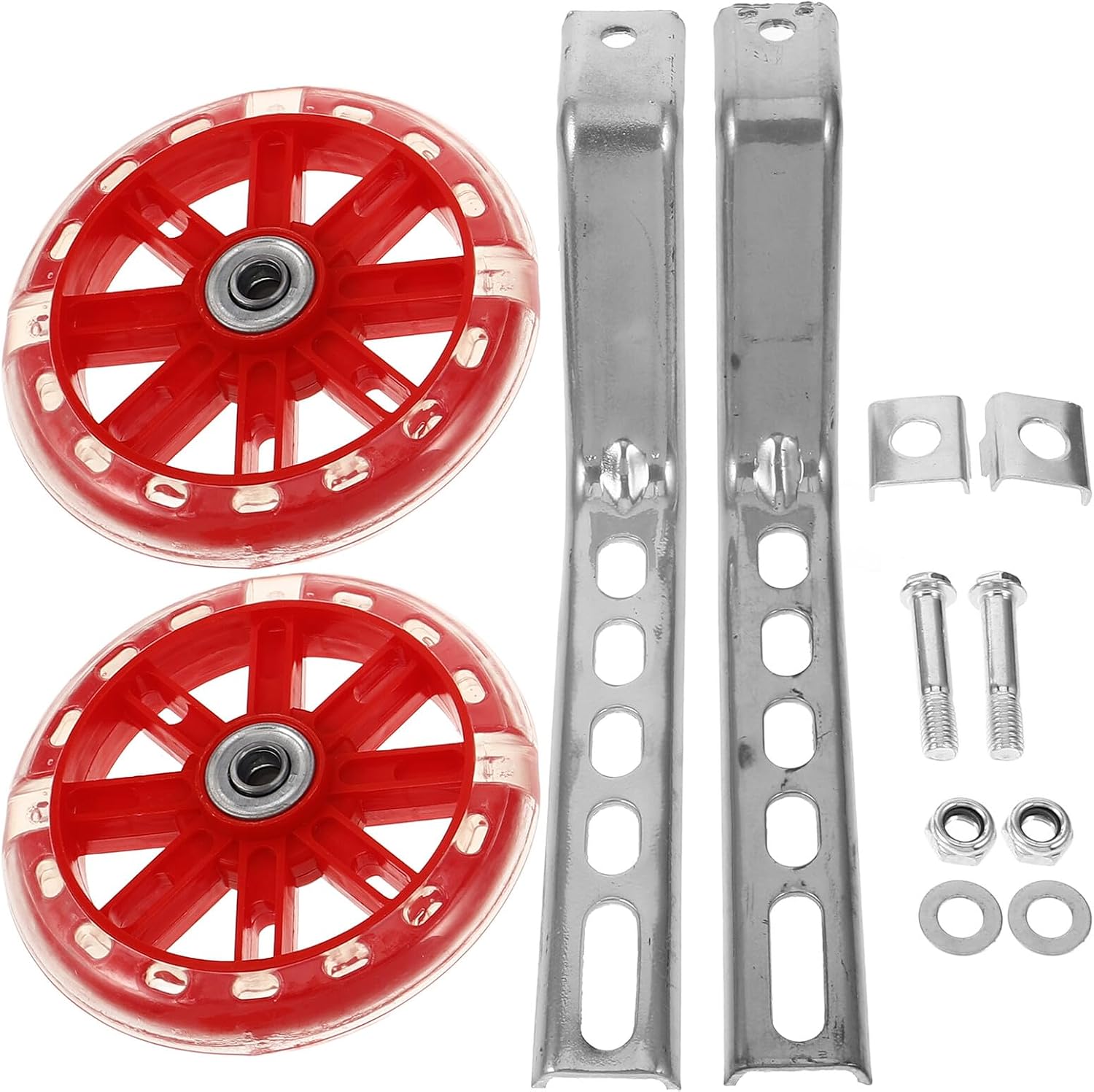 Ruedas de Entrenamiento para Bicicleta Metal Rojo 11x11x2 cm