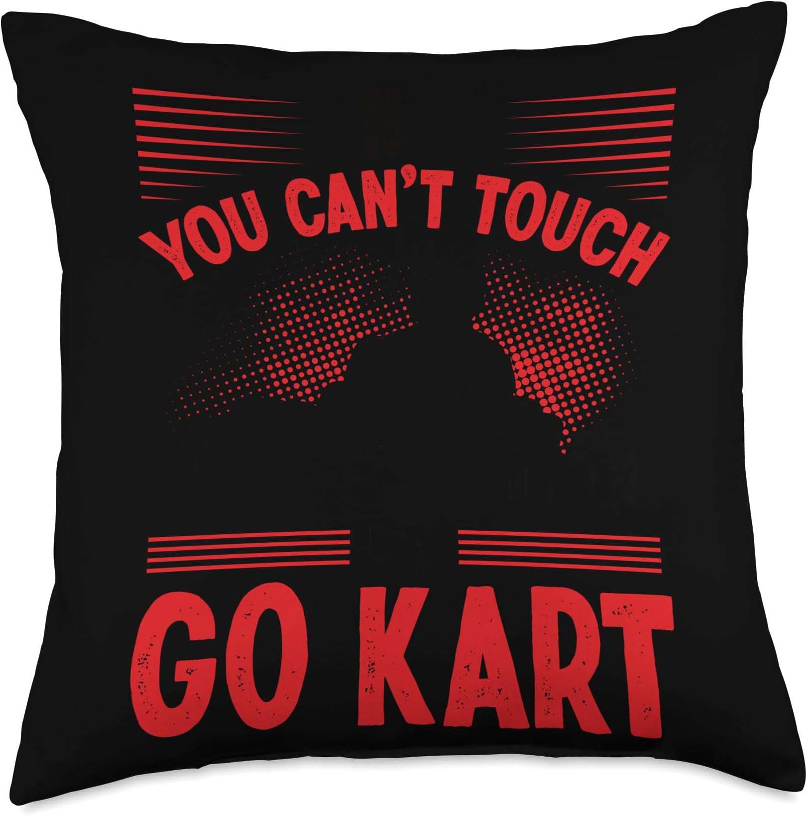 Go Kart for Kids Boys Go Kart Accessories Cart Racing Essentials for Men Go Lover Karting Throw Pillow, 18x18, Multicolor
