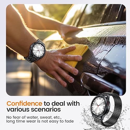 Miniatura 4 de LETOID Diseño de correa de 0.787 in para Samsung Galaxy Watch 6 Classic de 1.850 in 1.693 in  6 5 4 1.732 in 1.575 in  5 Pro 1.772 in  4 Classic