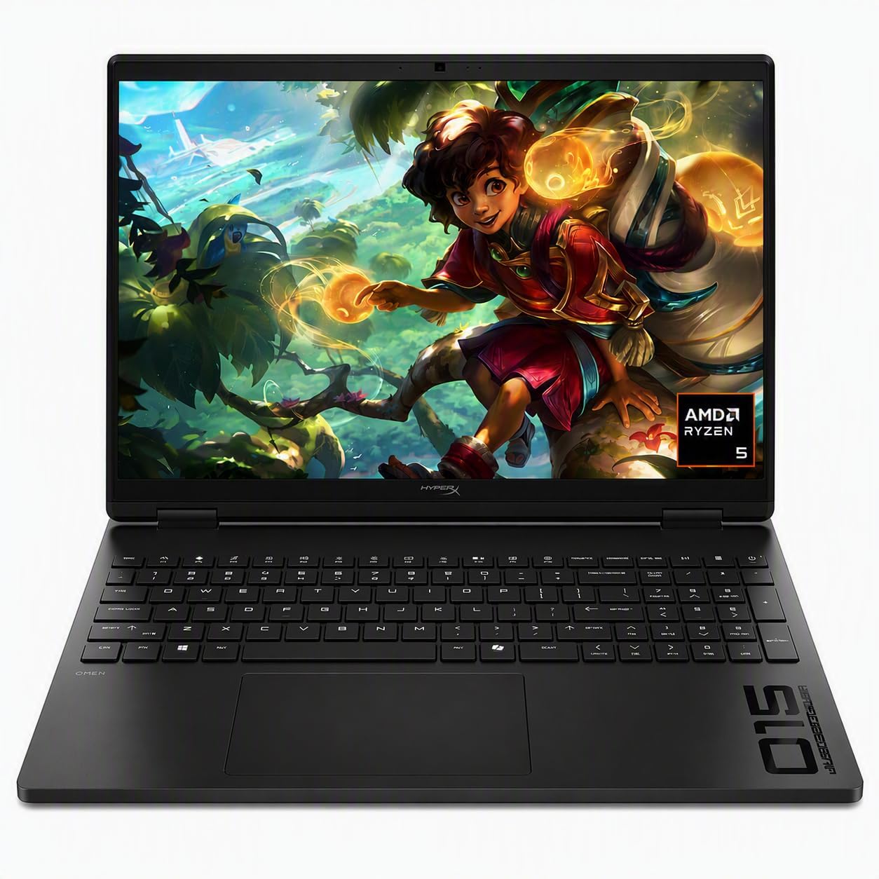 HP HyperX OMEN 15" Gaming Laptop, 2K 165Hz, AMD Ryzen 5 240, 16GB RAM, 512GB SSD, RTX 5050 8GB