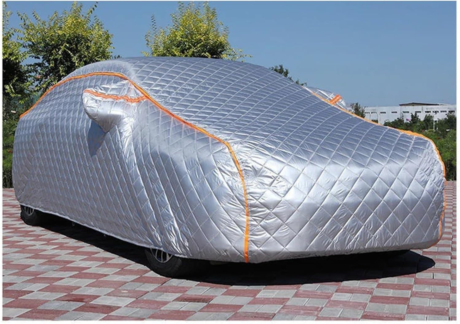 Anti Hail Car Cover Waterproof Covers Accessories for Vehicles Exterior Auto Full Protector Windshield Body Awning Rain for SUV(Black,XXL)