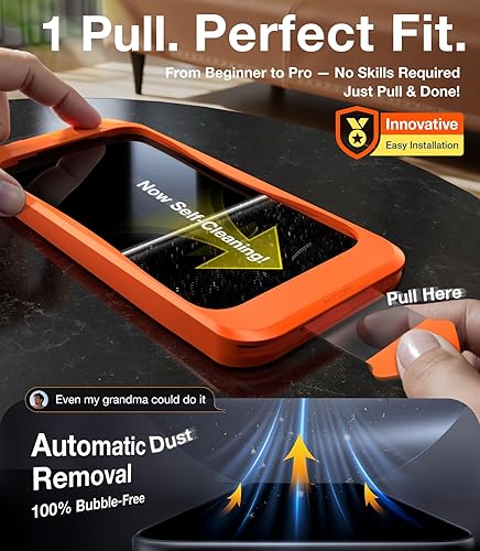 Miniatura 6 de UltraGlass Protector de pantalla de privacidad de vidrio 9H+ para iPhone 15 Pro Max [armadura de privacidad invisible], protector de pantalla