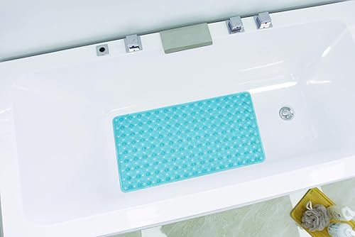 Miniatura 5 de Tapete antideslizante para bañera con ventosas de 15 x 27 pulgadas, tapete de ducha antideslizante para niños, niños pequeños y personas mayores,