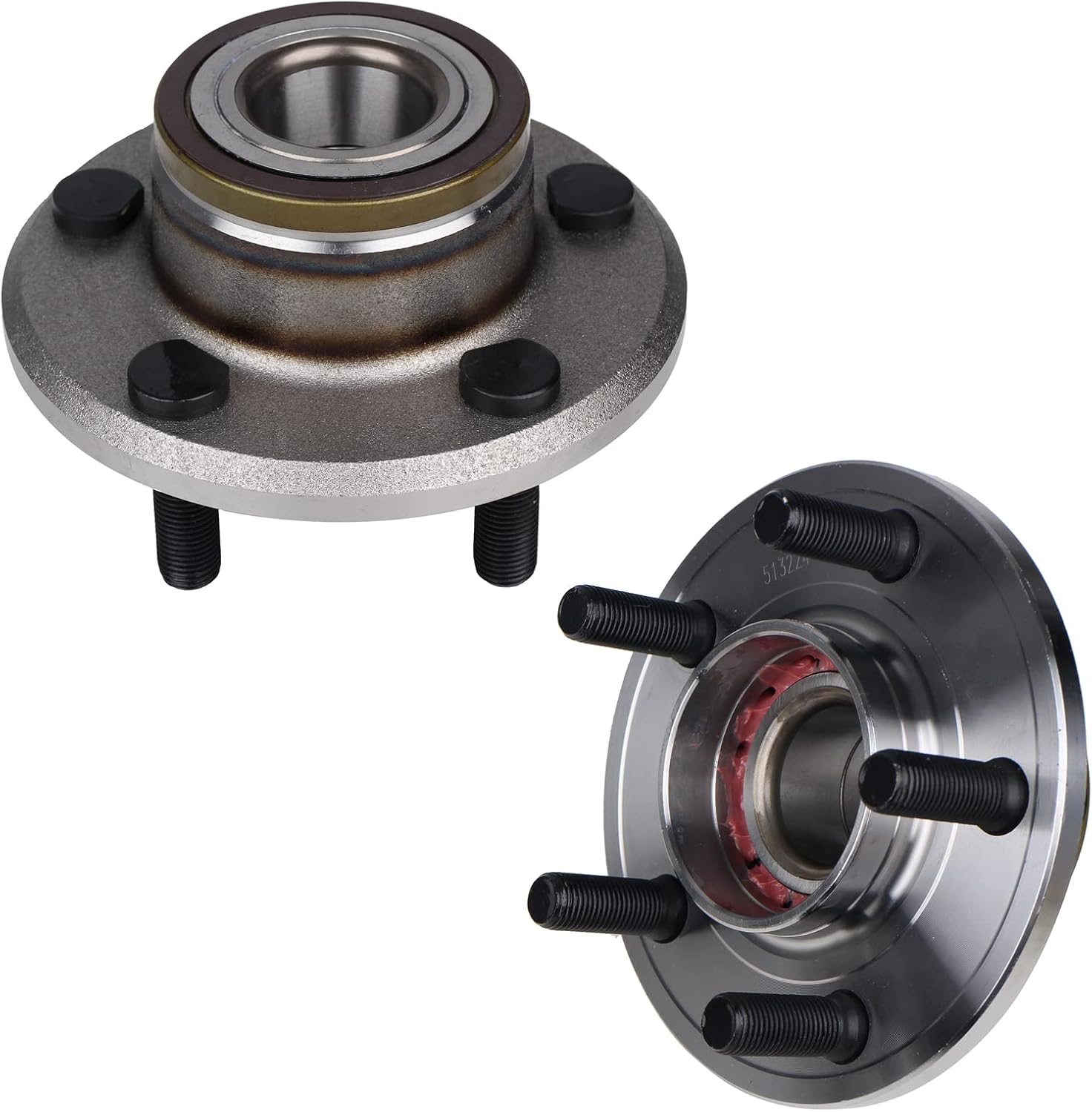 KUSATEC 513224 Front 2PCS Wheel Bearing and Hub Assembly Compatible with Dodge Charger 2006-2014/Challenger 2008-2014/Magnum 2005-2008, Chrysler 300 2005-2014, 5 Lug w/ABS