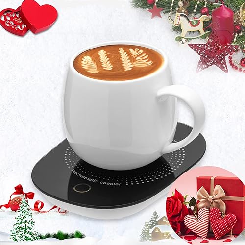 Calentador de taza de café para escritorio con apagado automático, calentador de taza de café para escritorio, oficina, hogar, regalos de café