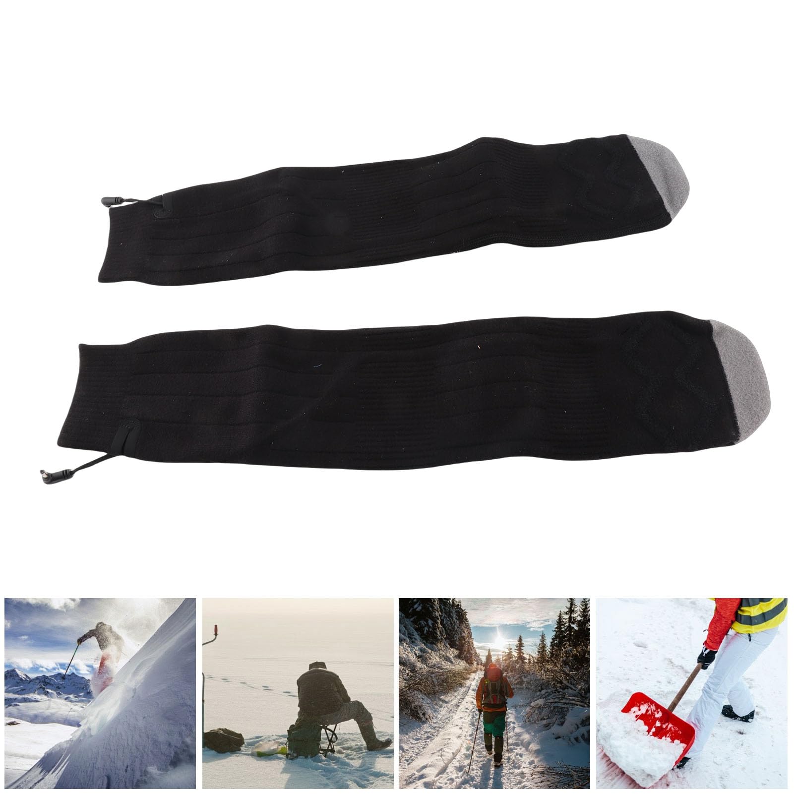 Calcetines Térmicos Suaves con Carga USB Batería de 8000 mAh para Acampar y Caminar en Invierno Calor Constante del Pie Calcetines Calefactables Eléctricos Lavables para
