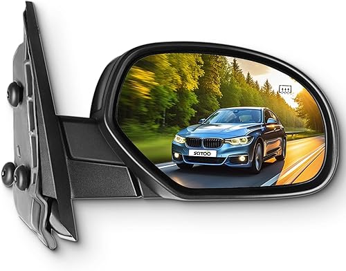 Scitoo set de par de espejos retrovisores eléctricos climatizados para Chevy GMC Silverado Sierra 1500 o 2500, HD o 3500 HD modelos 2007 a 2013,