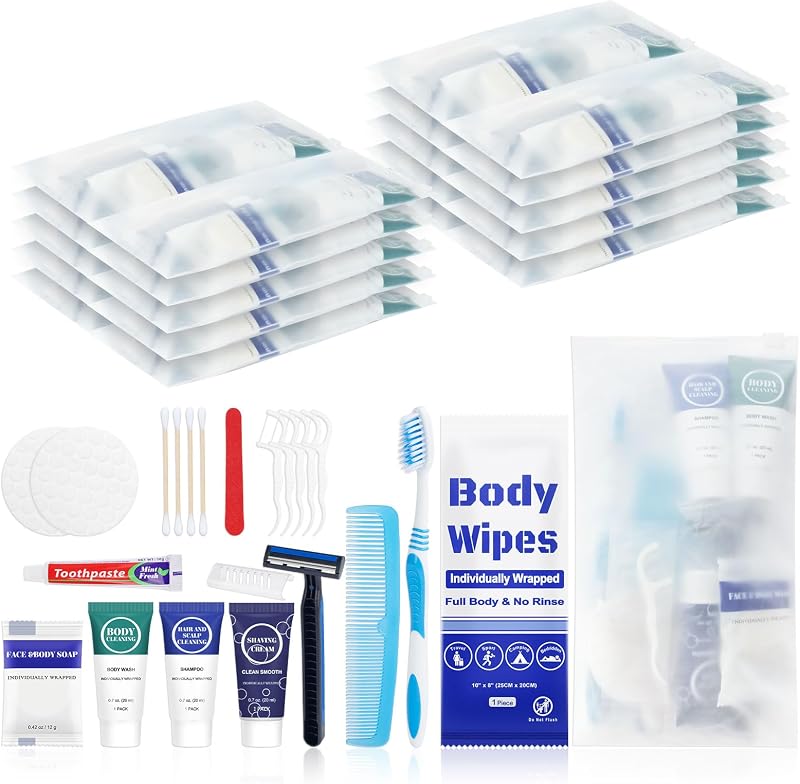 Kit de higiene pessoal Zhjianup com itens de viagem, pacote com 5
