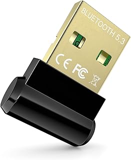 Bluetooth Adapter for Desktop PC, Plug & Play 5.3 USB Mini EDR Dongle Receiver & Transmitter for Laptop Computer Compatibl... Price In India