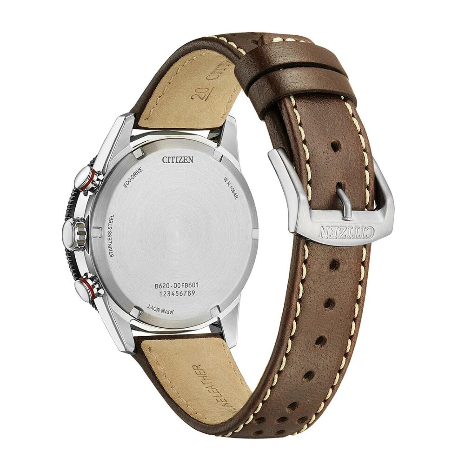 Citizen Eco-Drive Herrenuhr Edelstahl, Weiß, 39.9 mm, CA4714-04A | Analog Chronograph | Kristallglas | 10 bar Wasserdicht | 270 Tage Gangreserve | Stoppuhr: Max. 60 Min, Datum