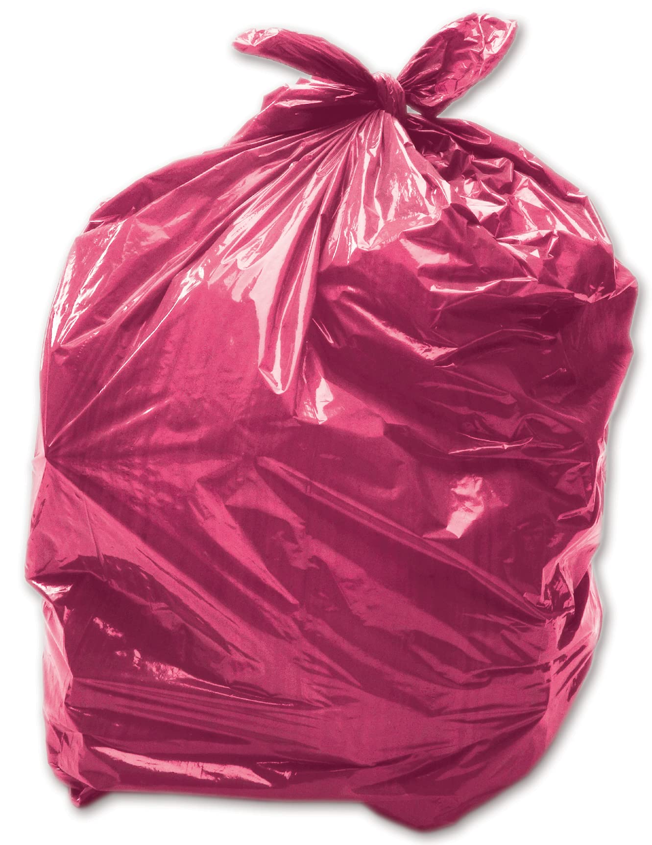 50 x Red 90L Medium-Duty (28 Micron / 112 Gauge) Alina Coloured Refuse Sack/Polythene Dustbin Liner/Plastic Bin Bag / 90 Litre Red Garbage Bag