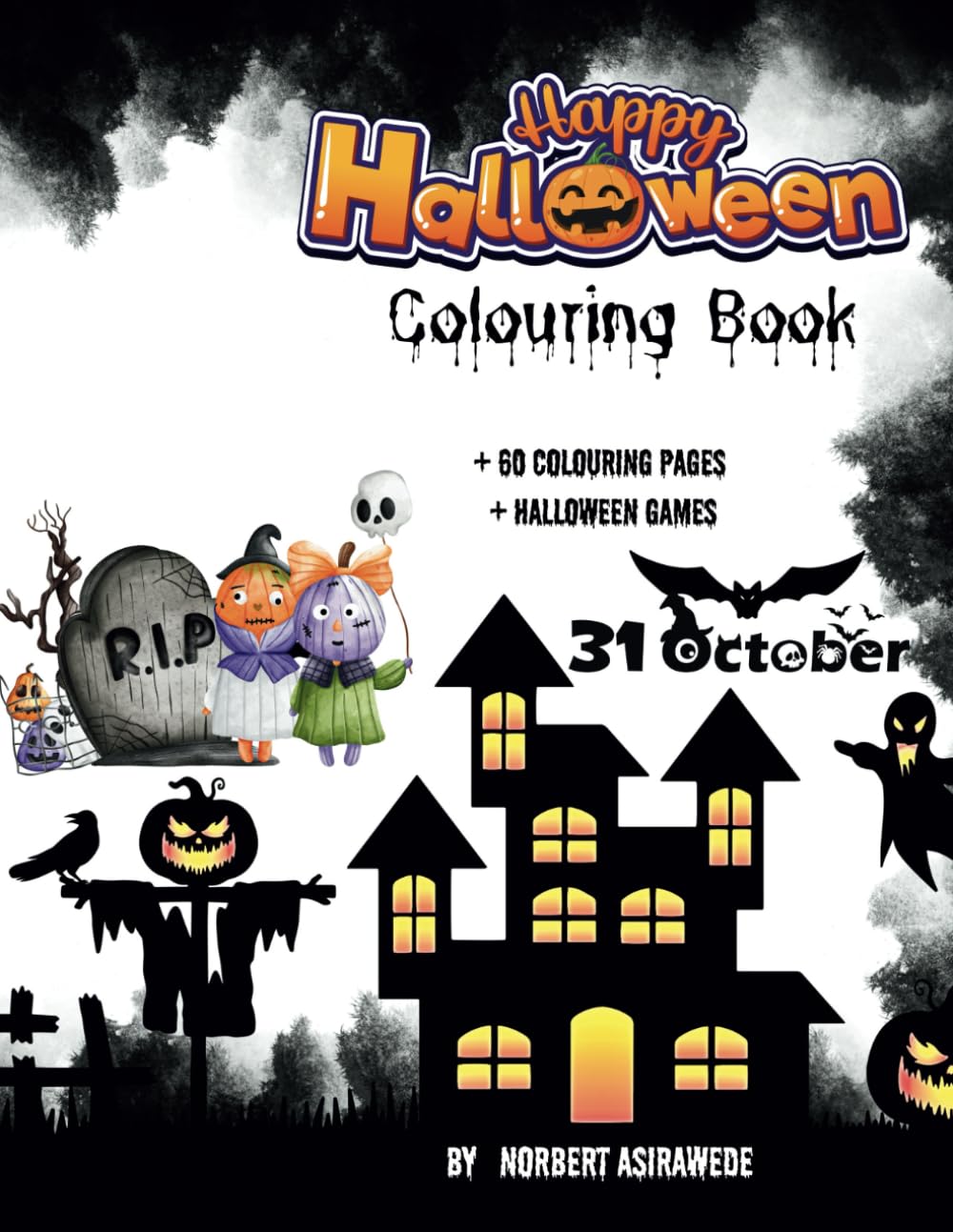 HALLOWEEN COLOURING BOOK: GHOSTLY GALLERY: Ghostly Gallery