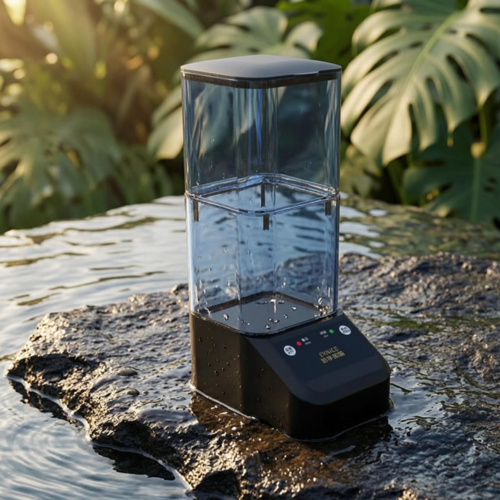 rockible Distributeur Nourriture avec Minuterie Connecté Distributeur Nourriture avec Câble Gran Capacité pour Aquarium, Blanc, 2000ml WiFi Double Alimentation
