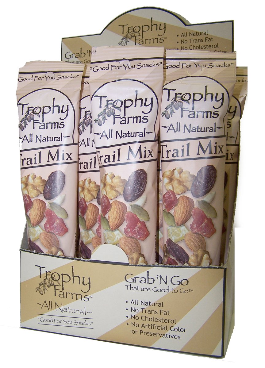 Trophy Nut All Natural Trail Mix, 2.0-Ounce Tubes (Pack of 12)