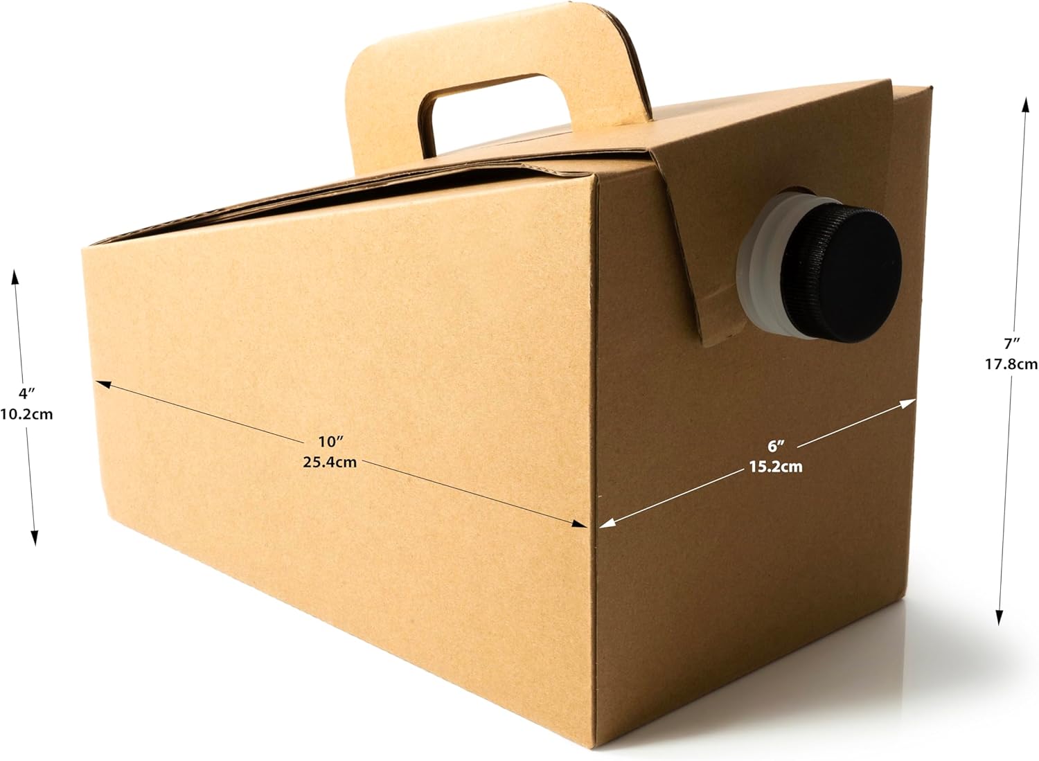 Disposable Coffee To Go Container for Catering Hot or Cold Beverages; 10 Portable and Insulated 96 oz Carafe; Cardboard Coffee Box with Handle; Includes 100 Pack Plastic Stir Sticks