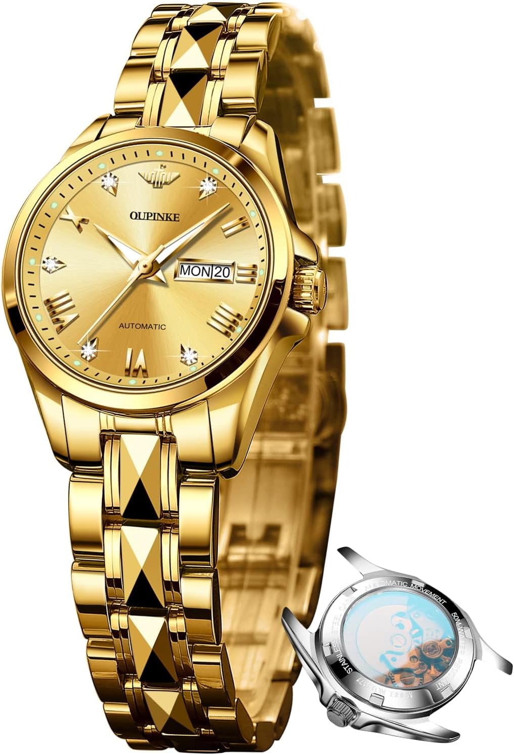 OUPINKE Women Automatic Watch Mechanical Self Winding Classic Luxury