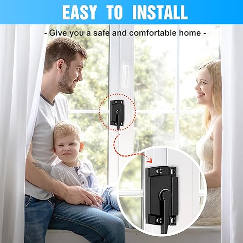 Miniatura 7 de HIMOMO Paquete de 10 cerraduras de ventana blancas de acción de leva, pestillos de ventana con cierre a presión, piezas de ventana deslizantes,