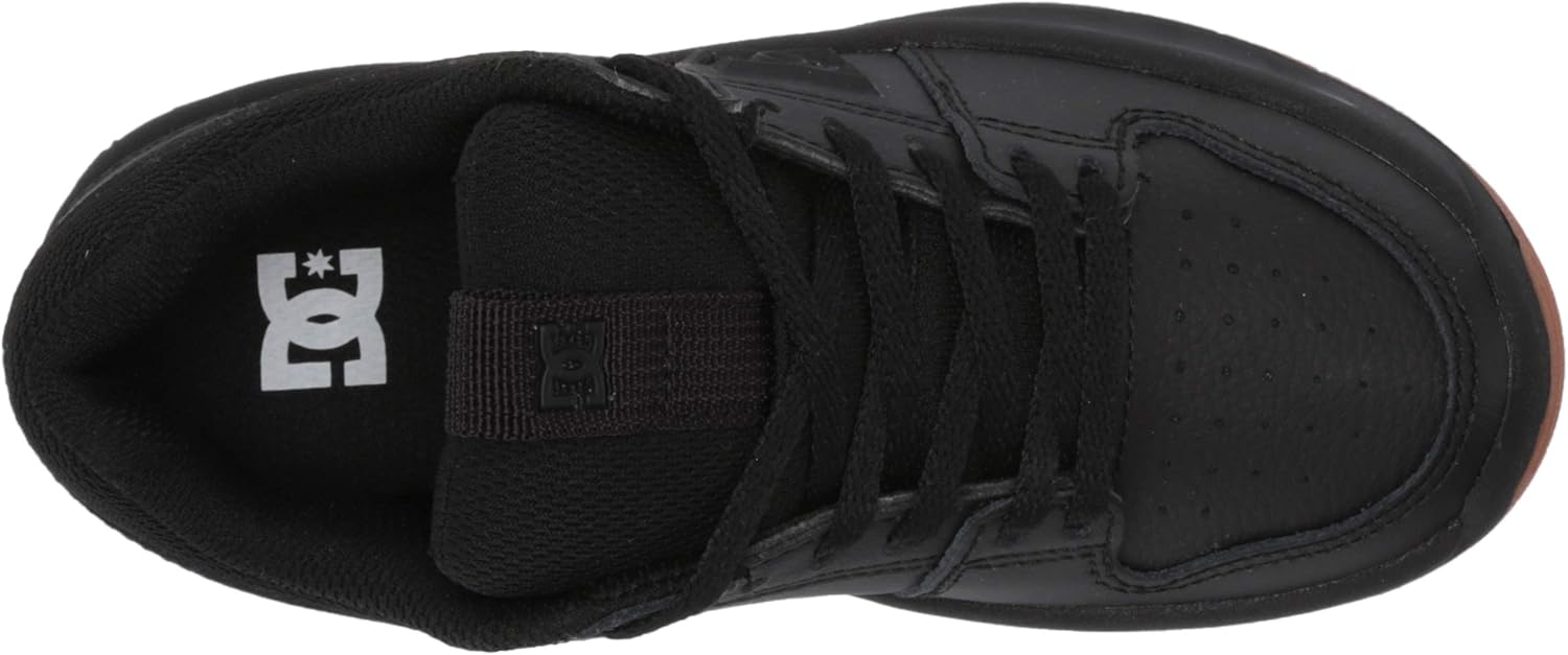 DC Boys' Lynx Zero Skate Shoe, Black/Gum, 11 M US