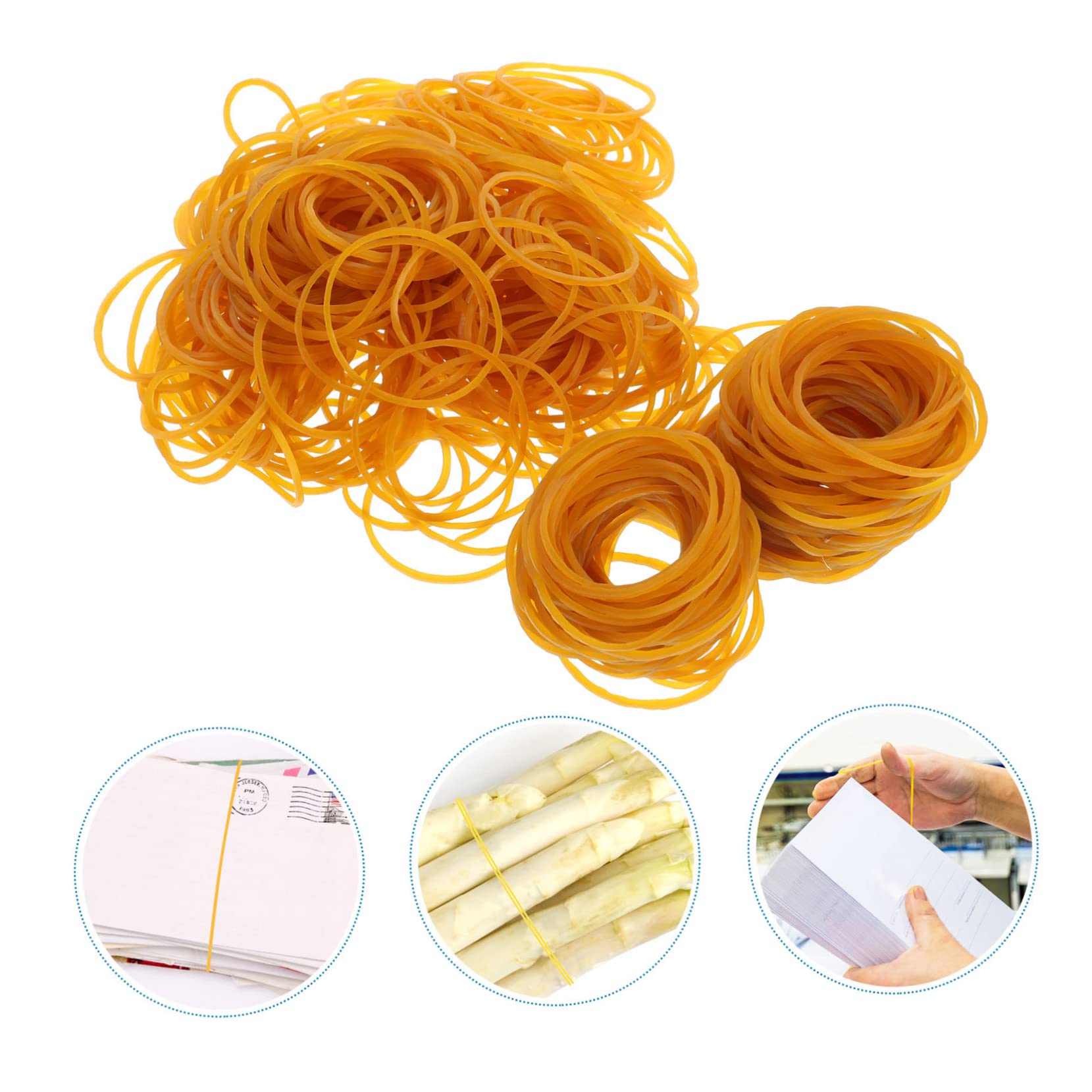 DOITOOL 4000 Stück Gummibänder Transparent Gelb Stark Elastisch Rubber Bands Für Büro Haushalt Bündeln Elastische Bänder