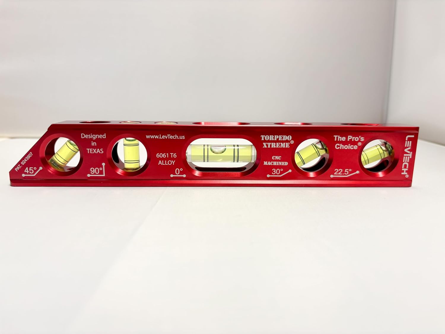 LevTech E88 Torpedo Xtreme™ Magnetic Torpedo Level – Updated Design, Billet Aluminum Level for Electricians, Plumbers & Contractors