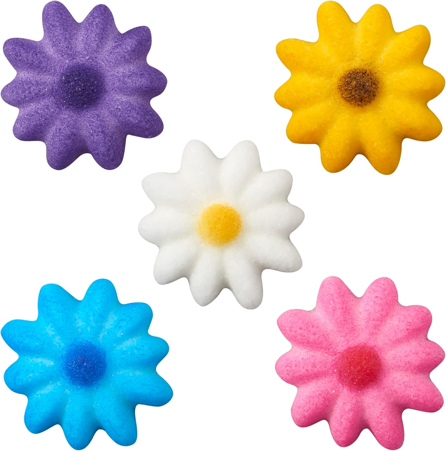 Lucks Dec-Ons Decorations Molded Sugar/Cup-Cake Topper, Small Daisies Assortment, 3/4 Inch, 675 Count