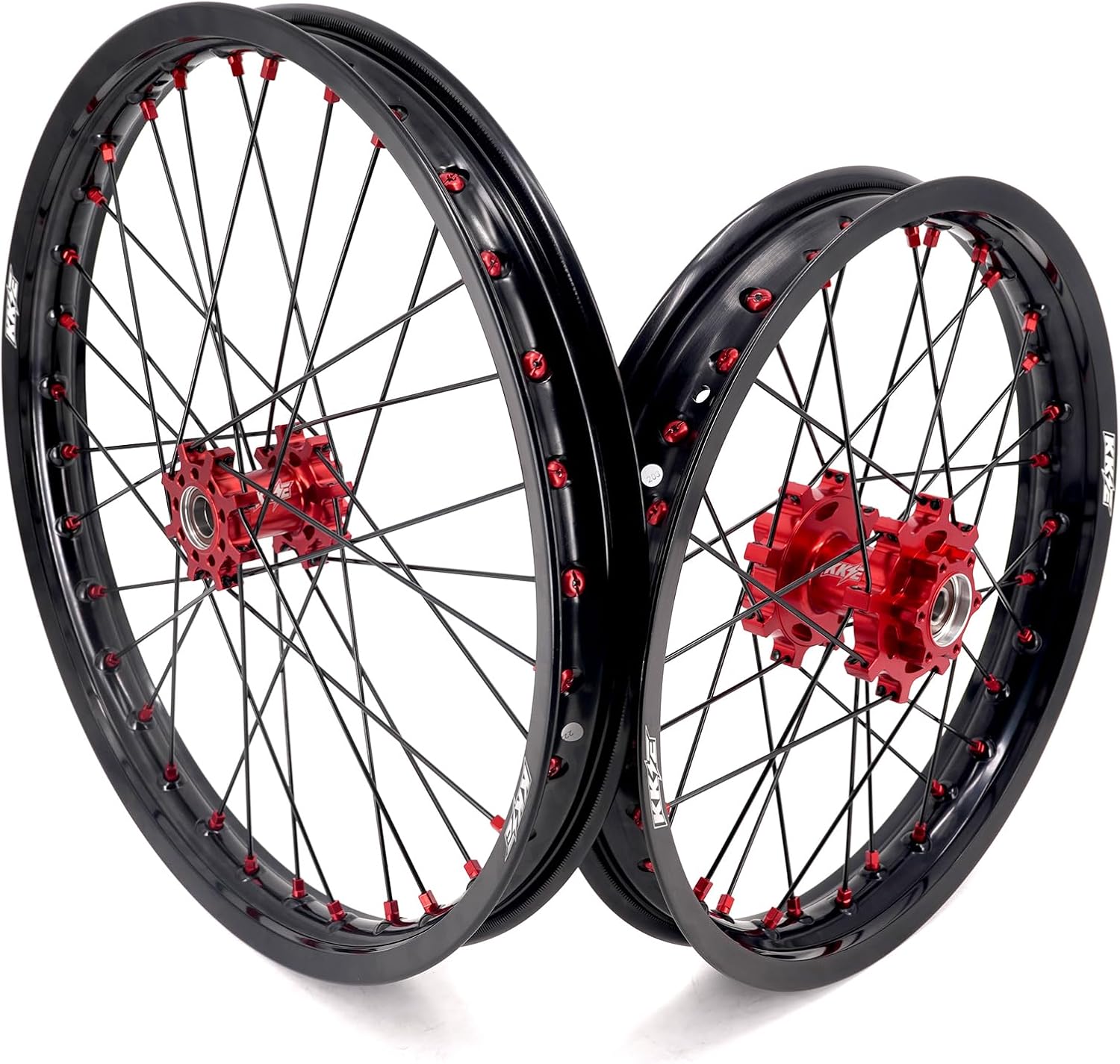 KKE Front 1.6 * 19 Rear 1.85 * 16 E-bike Wheels Rim Fit Surron Light Bee Red Nipple/Black Spoke Dirt Electric Bike
