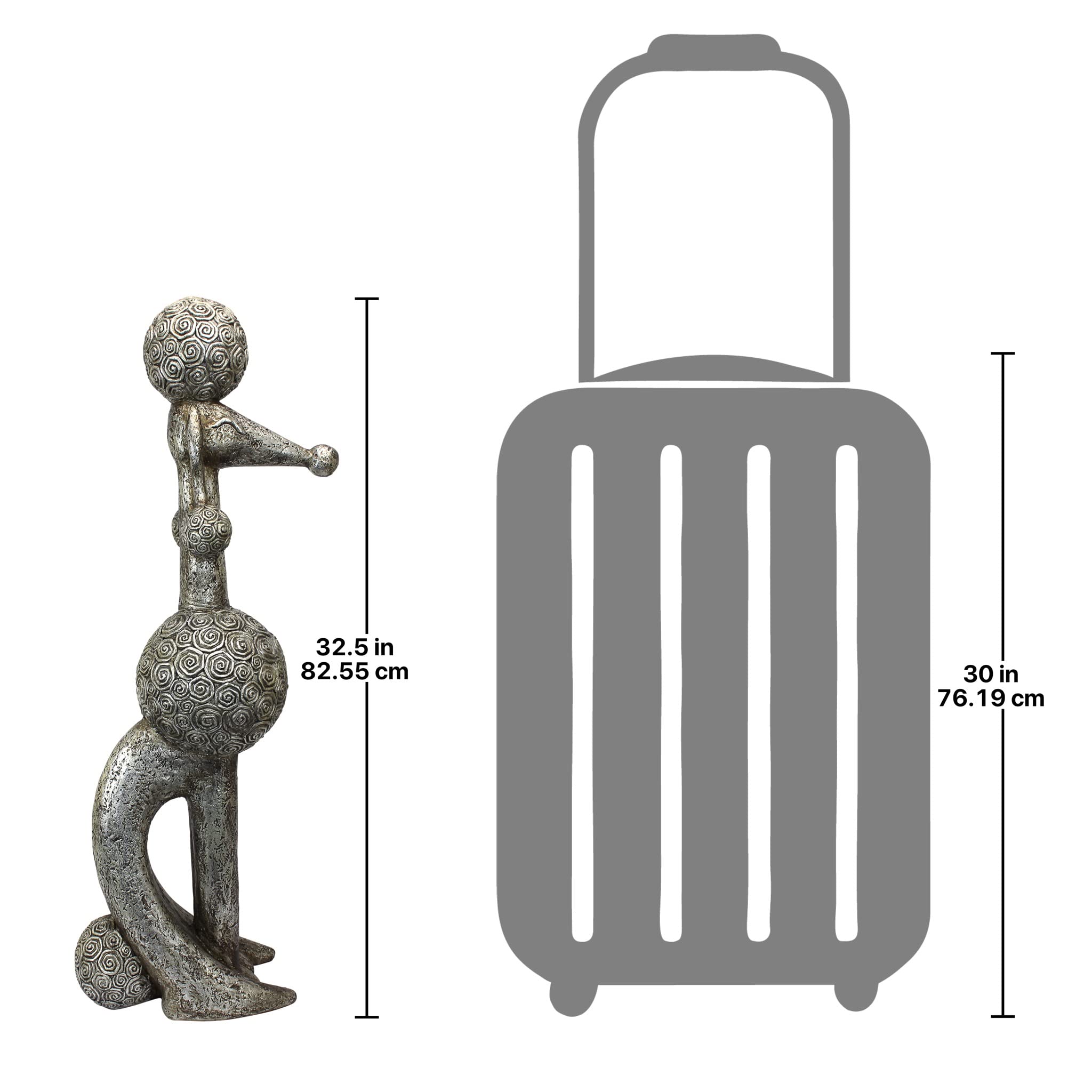 Design Toscano Estatua, Resina, marrón, 35,5 x 18 x 82,5 cm