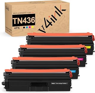 V4INK Compatible TN-436 Toner Cartridge Replacement for Brother TN436 TN436BK to use with HL-L8360CDW HL-L9310CDW HL-L8260CDW MFC-L9570CDW MFC-L8610CDW MFC-L8900CDW HL-L8360CDWT (4-Pack Color Set)