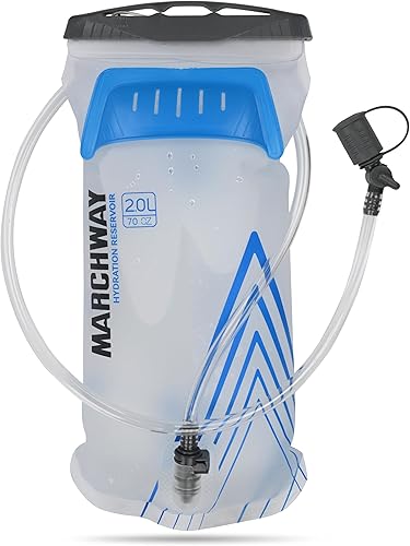 MARCHWAY Bolsa de hidratación ligera de TPU de 2L3L para paquetes de hidratación, bolsa de depósito de agua de boca ancha con asa de transporte para