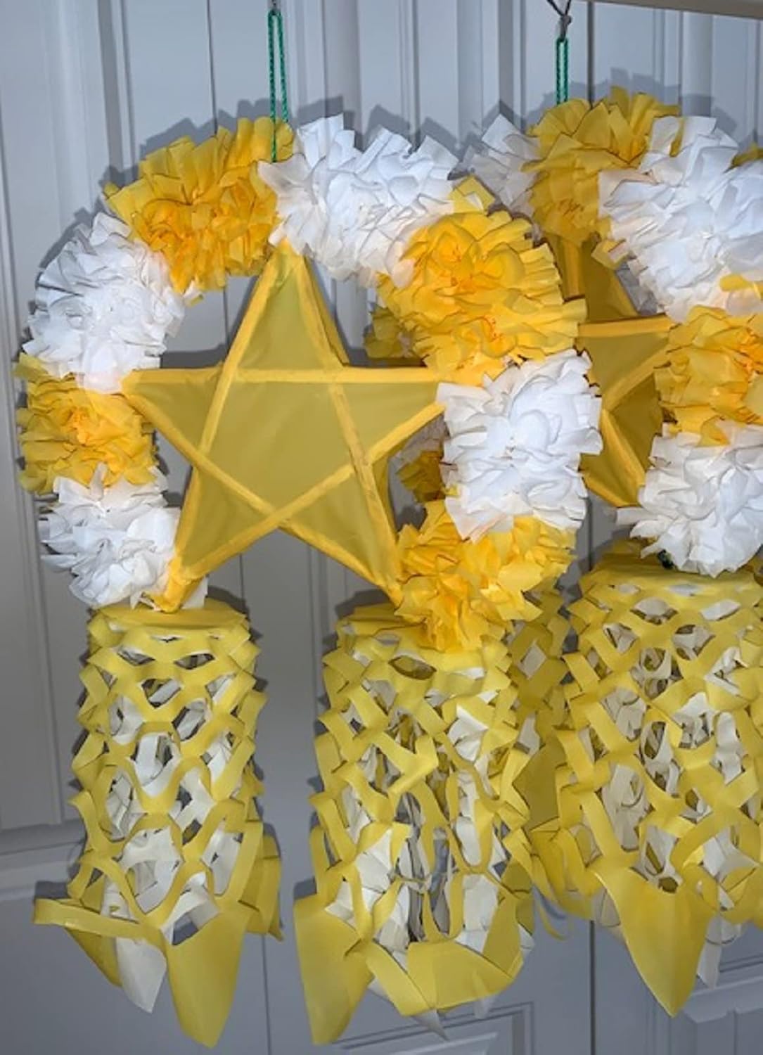 Set of 6 - Red-Green-Yellow Traditional Christmas Parol - Small