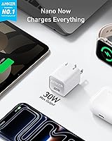 Vista 2 de Bloque de Carga USB C Anker Nano, Cargador Plegable de 30 W PIQ 3.0 de Carga Rápida para iPhone Serie 17/16, Galaxy, iPad, Compatible con MagSafe