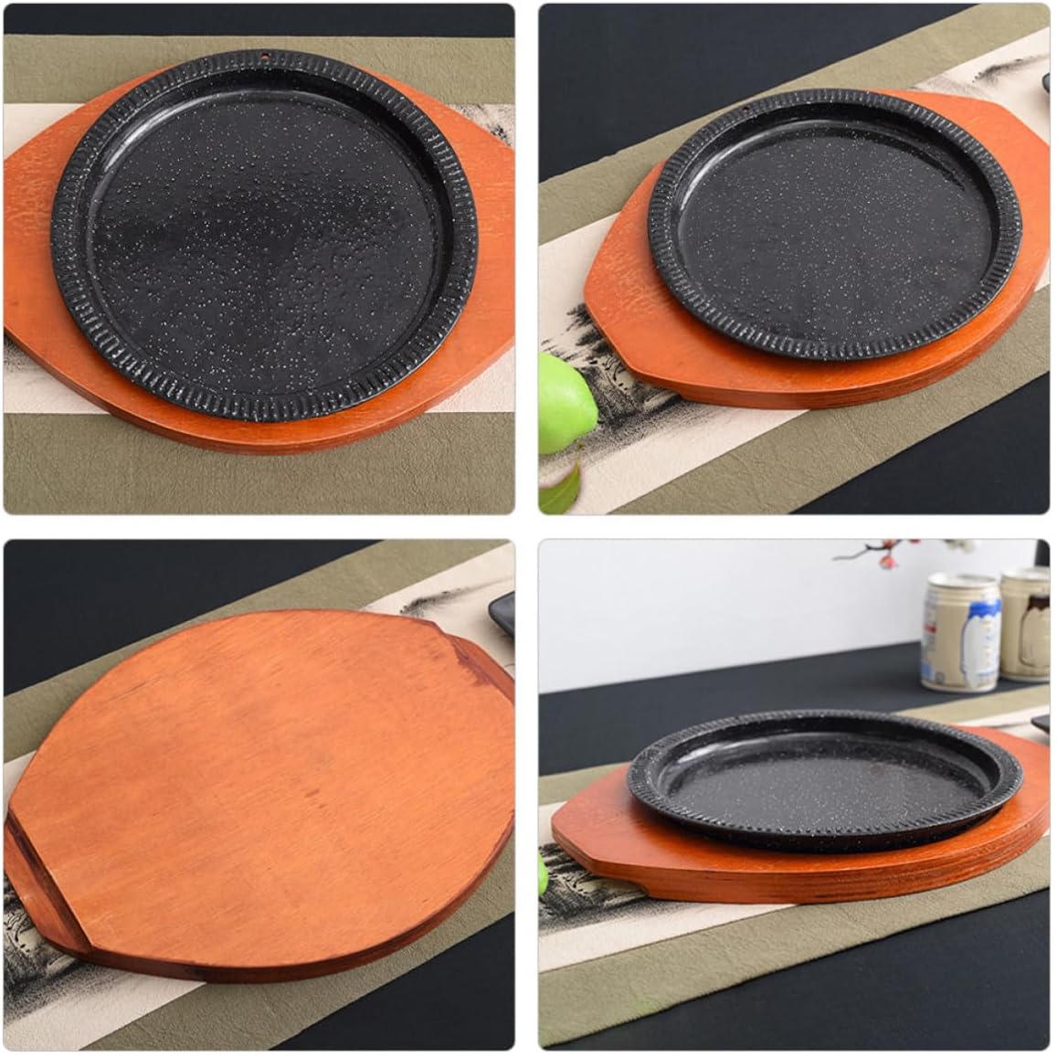 Zerodeko Wooden Coaster Heat Insulation Pad for Kitchen and Dining Table, Multi-Purpose Thickened Base Plate Protects Desktop from High Temperature Burns, Safe and Stable Practical Home