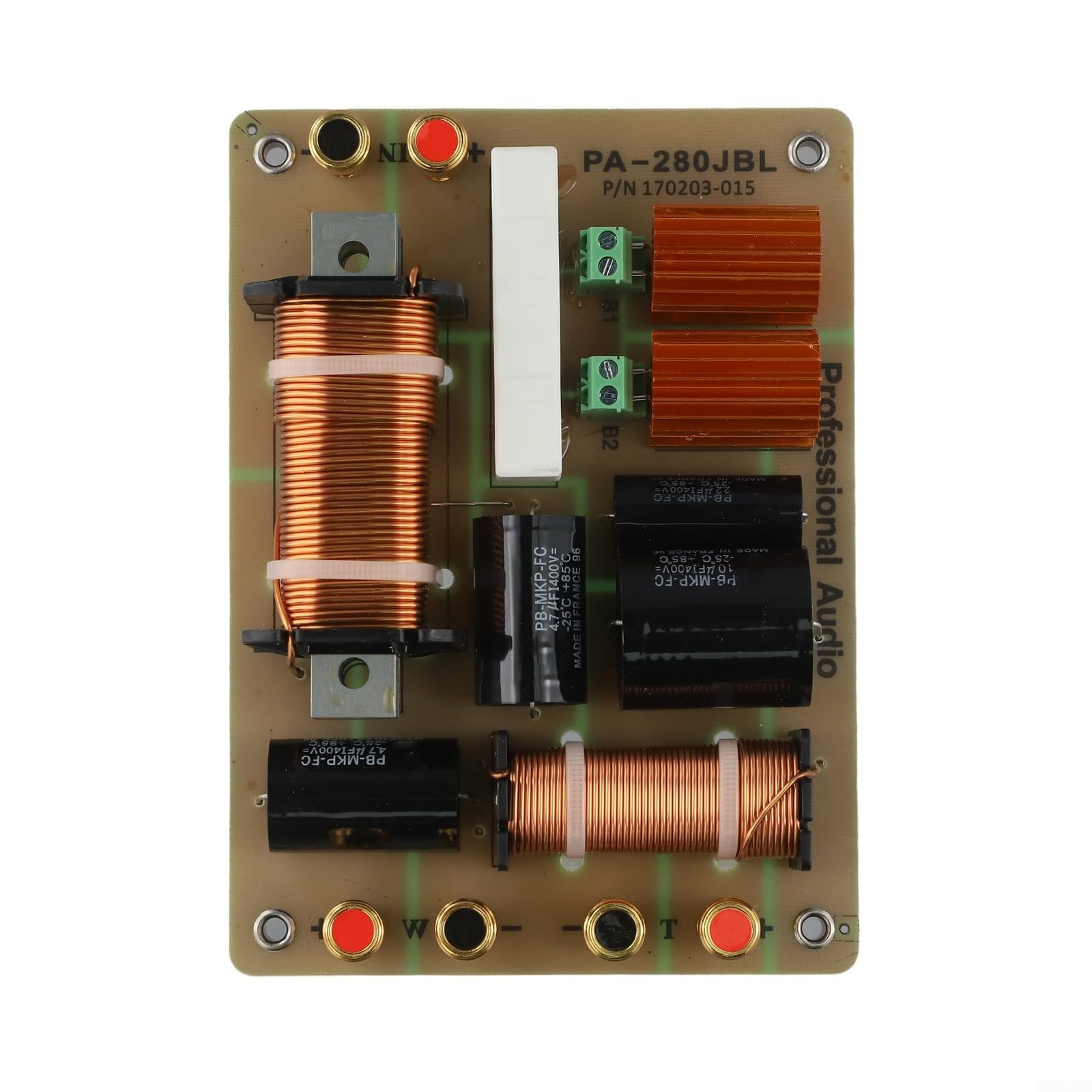 Crossover dorato 400 W per tweeter e bassi