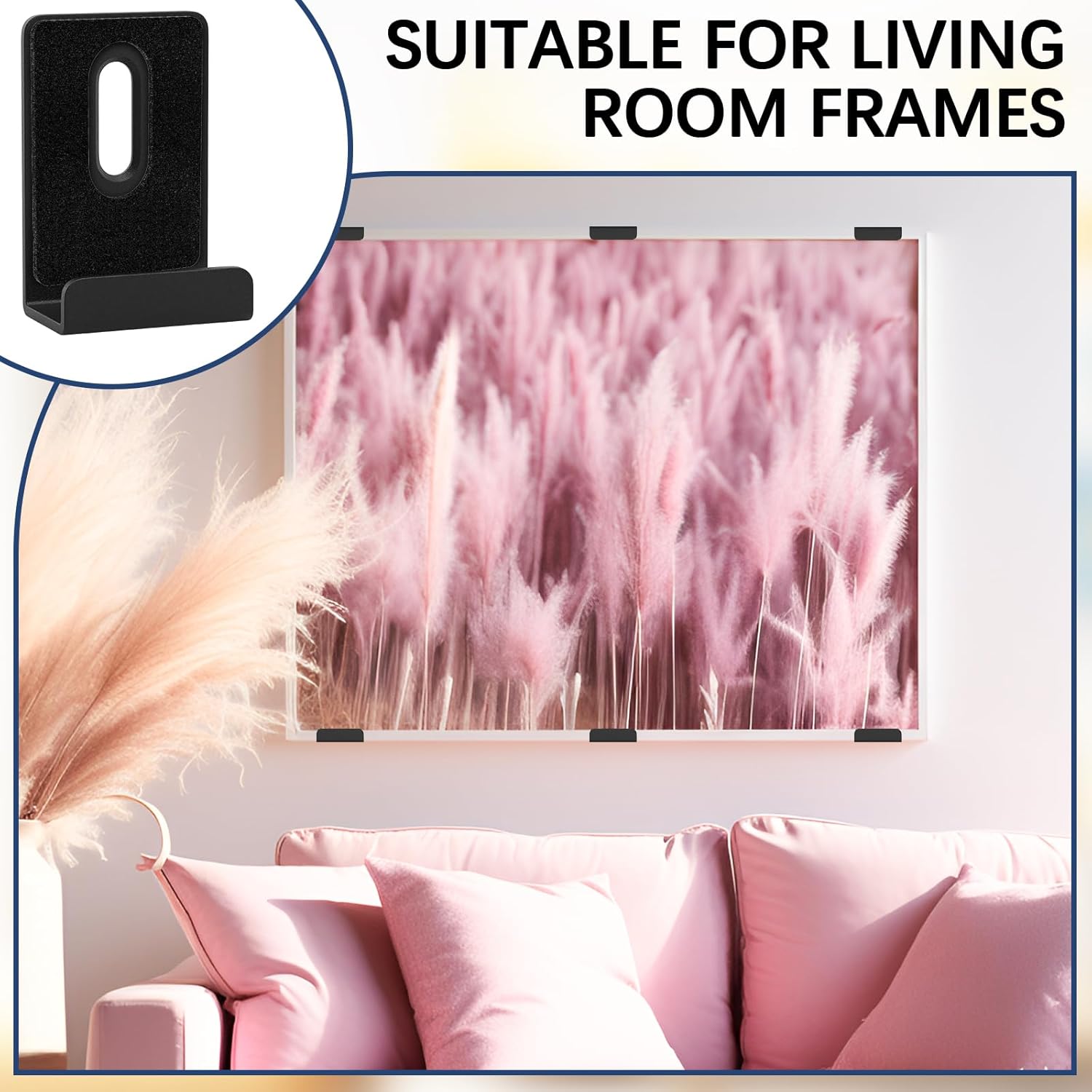 Metal Mirror Clips Wide Channel Mirror Holder Clips Heavy Mirror for Frameless Mirror Clips Wall Mounting Hanger for Mirror Tile Picture Frame Mirror Hanging Hardware Kit