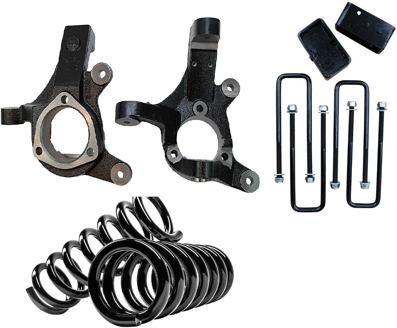 Freedom OffRoad GM 1500 5” Front / 3” Rear Lift Leveling Kit Compatible For 1999-2006 Chevy 1500 RWD