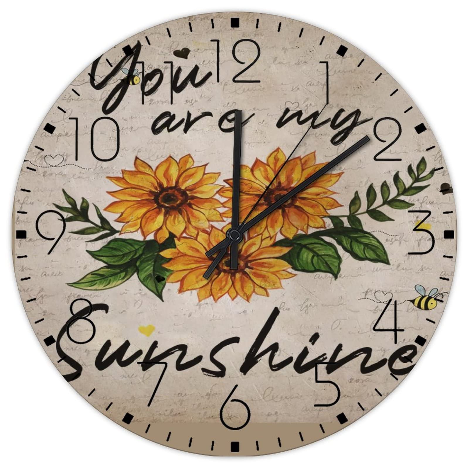 Horloges murales en bois grand cadran lisible de 38 cm pour habiller un mur vide avec style