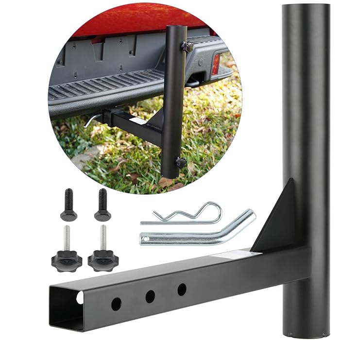 Buy Upgraded Hitch Mount Flagpole Holder, Flag Hitch Mount Universal