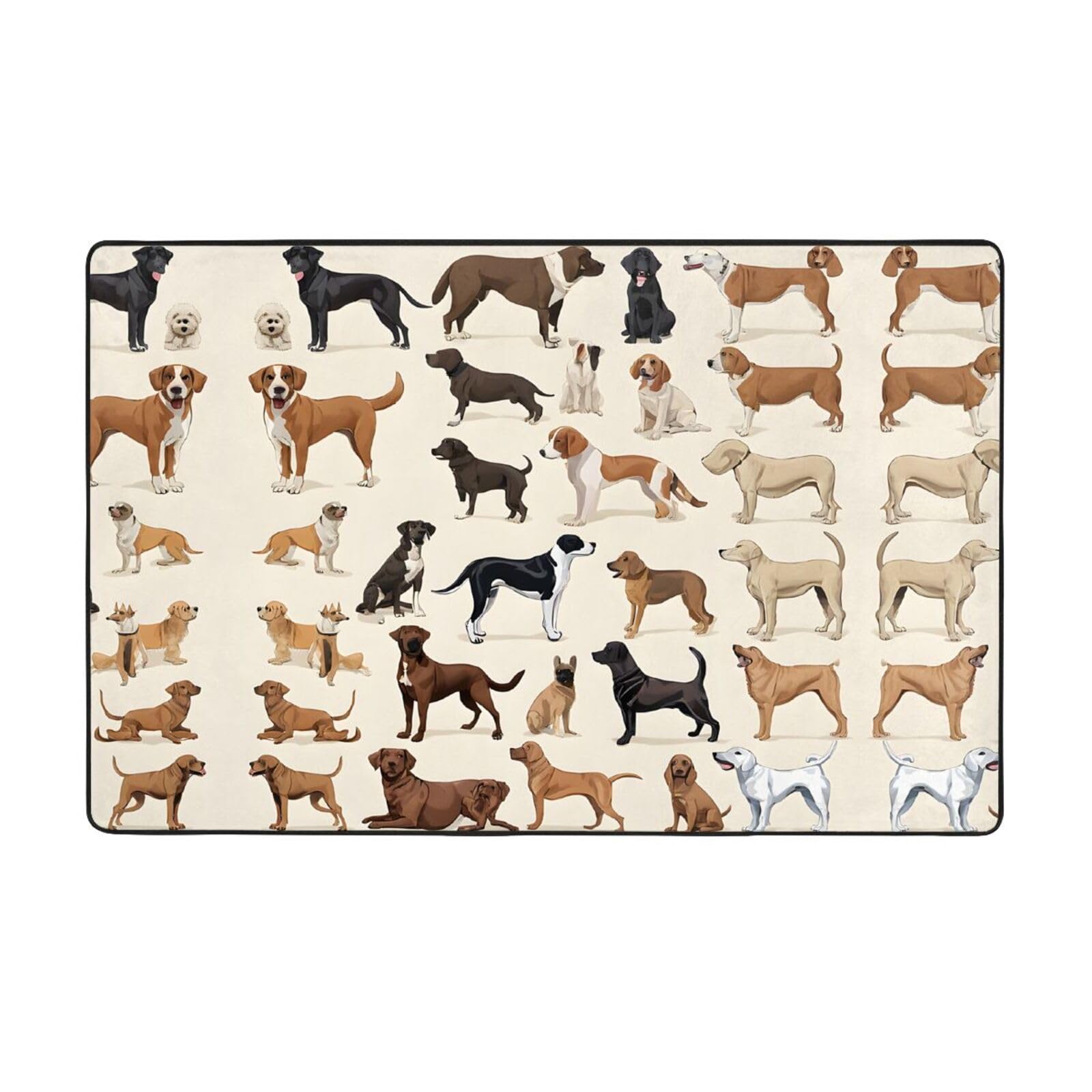Tapis de sol antidérapant avec motif de chien pour sécuriser la cuisine