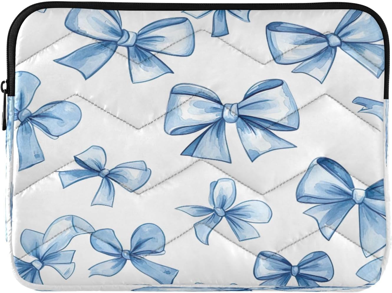 ATTX Blue Bows Laptop Sleeve for 13-14 inch, Shockproof & Protective Case, Portable Computer Bag