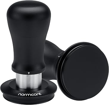 Normcore 51mm Espresso Tamper V5, Spring-loaded Coffee Tamperwith 6 Adjustable Pressure Settings, Tri-Spring Technology, Titanium-Coated Flat Base, Anodized Aluminum Handle and Silcone Stand