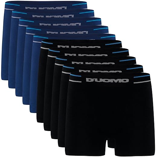 Kit 10 Cuecas Boxer Microfibra, Duomo, Masculino